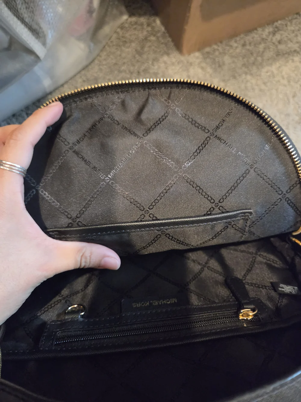 Michael Kors Black Saffiano Leather Backpack